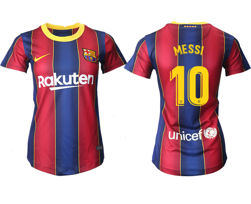 Women 2020-2021 Barcelona home aaa version #10 red Soccer Jerseys1->barcelona jersey->Soccer Club Jersey